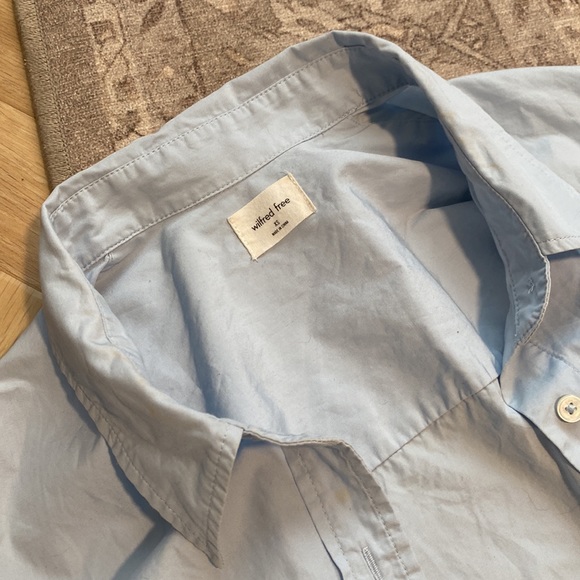 Aritzia Boyfriend Shirt Blue - Picture 2 of 2